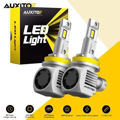 AUXITO H11 H8 H9 LED Headlight Bulb Light Globes Kit High Low Beam Canbus Free • $56.99