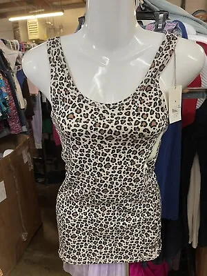 NEW Merona Women's Tank Top Size M Cheetah Print Cotton Blend FREE SHIPPING • $11.99