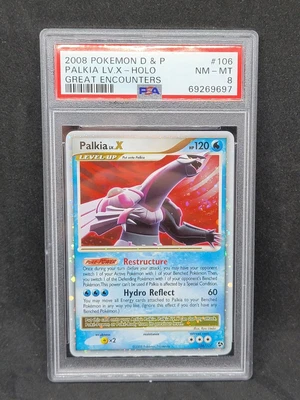 $11 • Buy PSA 8 2008 Pokemon D&P Great Encounters Palkia Lv. X Holo #106 - 69269697