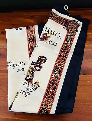 IRISH CELTIC ILLUSTRATED BOOK OF KELLS WOMENS 54  X 12  POLYESTER SCARF • $14.99