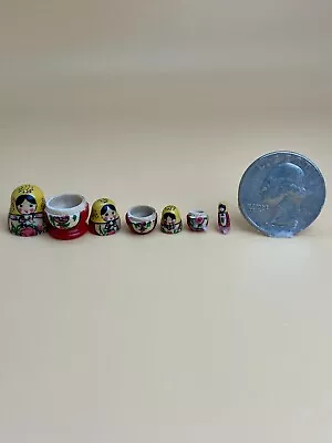 Artisan Tiniest Matryoshka Doll Half Inch To Less Extremely Detailed D. Jones • $185.75