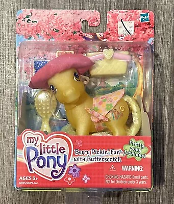 My Little Pony Butterscotch Berry Pickin’ Fun G3 2003 New NIB MLP Spring Yellow • $24.99