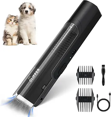 $40.98 • Buy Dog Grooming Clippers Kit, Low Noise Vacuum Suction Pet Hair, 2 In 1 Professiona