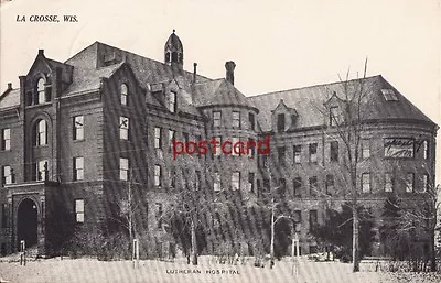 1908 LUTHERAN HOSPITAL La Crosse WI Pmd Trempealeau Mailed To Mrs. Robert DeCou • $14.99