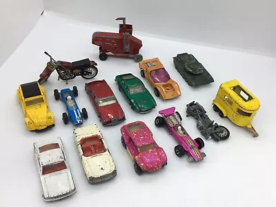 Assorted Collection Of 14x Vintage Lesney And Other Diecast Vehicles / Motorbike • £9.99