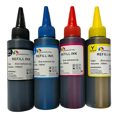 ECO Solvent (water Based) Ink 4X100ml Compatible With Epson Mutol Hp Roland • $22.98