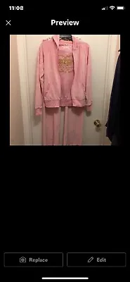 NWOT Vintage LIMITED EDITION PINK VS 2 Pc Velour Sweatsuit Size M • $110