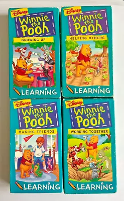 Disney Winnie The Pooh Lot Of 4 Learning Series Classics VHS (Tested) • $11.96