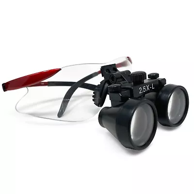 Dental Loupes 2.5X-L Surgical Glasses Binocular Optical Magnification Loupes Red • $49.99