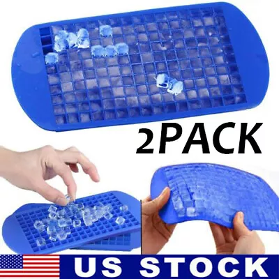 Ice Cube Maker Molds 160 Grids Mini Small Trays Silicone Bar Whiskey Cocktails • $8.99