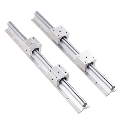 2 Set SBR12 12mm 350mm Fully Supported Linear Rail With SBR12UU Block Bearing • £45.60