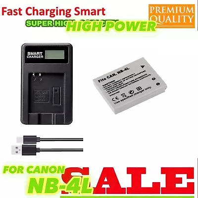 Battery + Charger For Canon IXUS 110 IS 120 IS I I7 Zoom 130 115 HS 220  230 HS • $31.55