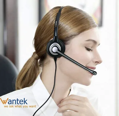 £8.90 • Buy Wantek Office Call Centre Headset Headphones USB Charge With Microphone