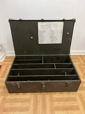 Vintage Military Carpenter Chest US Tool Kit Coffee Table Box Wwii Crate Army OD • $125