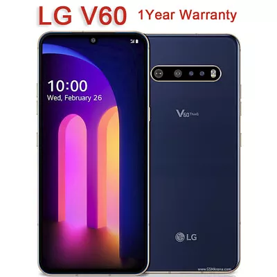 LG V60 ThinQ 5G LM-V600AM V600TM V600VM 128GB 5G Unlocked Smartphone New Sealed • $235