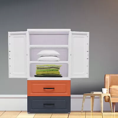 3 Tier 2 Drawer Chest Dresser Clothes Storage Bedroom Furniture Cabinet Locker • $129