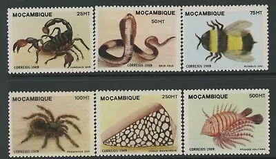 Port. Mozambique Mint #1074-79 Og Nh Cs/6 Venomus Species Cleansound & Ce • $5.95