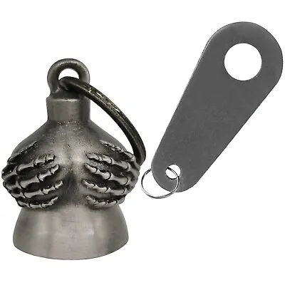 Motorcycle Biker Bell W/ Motorcycle Bell Hanger Motorcycle Accessories Silver • $14.99