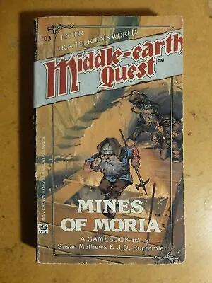 £50 • Buy Middle-earth Quest Mines Of Moria Game Book MERP Lord Of The Rings 
