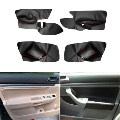 Interior Door Panels Armrest Leather Cover For VW Golf 5 Jetta MK5 2005-2010 • $29.88