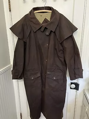 Outback Trading Company Oilskin  Duster Western Trench Coat Men XXL Cape Cowboy • $124.55