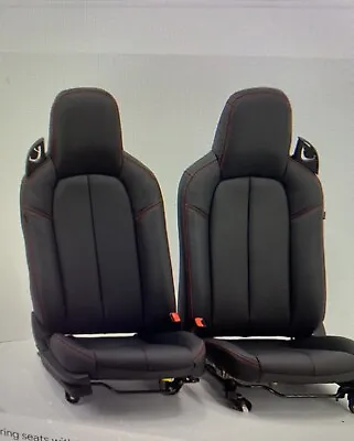 Mazda Mx5 Nc Genuine  Leather Black Seat Covers On Faces /matching Vinyl Only • $1090