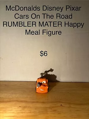 Disney-Pixar Cars On The Road Rumbler Mater 2022 McDonald's Toy #3 • $5