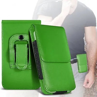 Phone Case Cover Pouch Holster W/Belt Clip✔Excellent Protection✔Vertical✔Green • £7.99