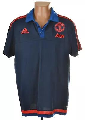 Manchester United 2015/2016 Football Polo Shirt Jersey Adidas Size Xl • $31.49