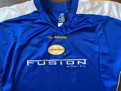 Miami Fusion 1997-2002 Mls Umbro Blue Jersey- Xlarge-great Condition • $149.99