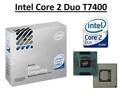 Intel Core 2 Duo T7400 SL9SE Dual Core Processor 2.167 GHz Socket M 34W CPU • £23.98