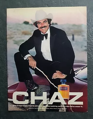 $8.95 • Buy Tom Selleck Chaz Cologne Promo Print Advertisement Vintage 1980
