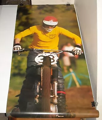 ROLLED 1977 MOTORCROSS PINUP POSTER PRINTED In NETHERLANDS VERKERKE POSTERS 2038 • $9.99