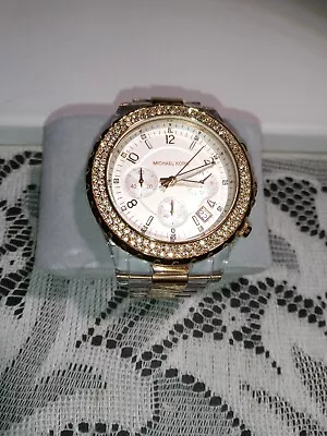 Women's Michael Kors Clear & Rose Gold Band Wrist Watch  MK-5323 8  #016 • $70