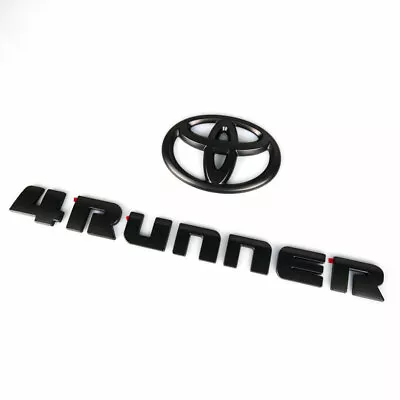2PCS Set Overlay Matte Black Out 4Runner Emblem Badge Fit For 2014-2021 Toyota • $38.39