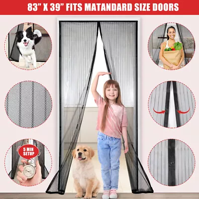 Magnetic Screen Door With Heavy Duty Strong Magnets And Mesh Curtain Transparent • $12.29