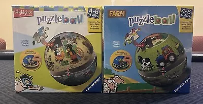 Lot Of 2 New Sealed Ravensburger Puzzle Ball Puzzle Ages 4-6 USA Made • $19.50