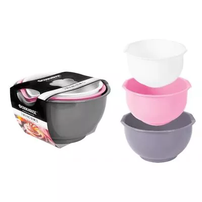 Rsw Cookhouse Set Of Three Coloured Mixing Bowl Set • £8.99