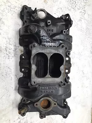 94 5.7 L 350 Mag Magnum V8 GM Mercury Marine Boat Engine Intake Manifold 4 BBL • $172