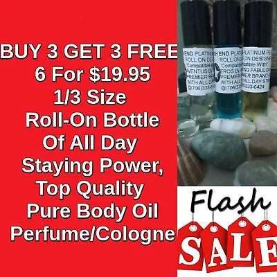 6 For $19.95 MEN(M) WOMEN(W) & UNISEX(U) Body Oil Fragrances 10 Ml Roll On Pure • $6.65