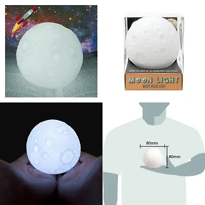 Mini Moon Mood Light Bedroom Table Space Lamp Kids Room Lighting Christmas Gift • £6.95