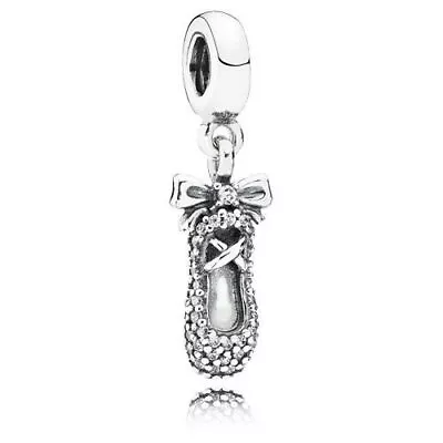 Authentic PANDORA Ballet Slipper Dangle Charm 791506CZ • $46.75