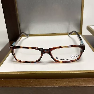 MARCHON Eyeglasses TORTOISE RECTANGLE Glasses Frame BROOME 215 50-16-135 • $31.12