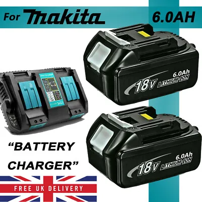 £7.89 • Buy 2X 6.0Ah For Makita 18V LITHIUM BL1830 BL1850 BL1860 Battery / DC18RD Charger