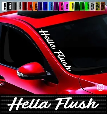 20  Hella Flush Side Windshield Car Decal Sticker JDM Illest Street Racing Euro • $8.49