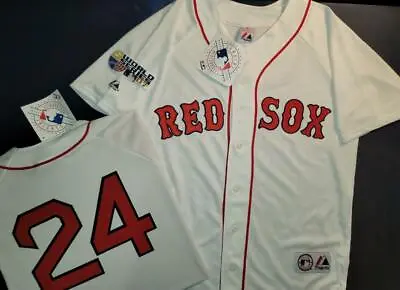 11110 Majestic Boston Red Sox MANNY RAMIREZ 2007 World Series Baseball JERSEY • $119.99