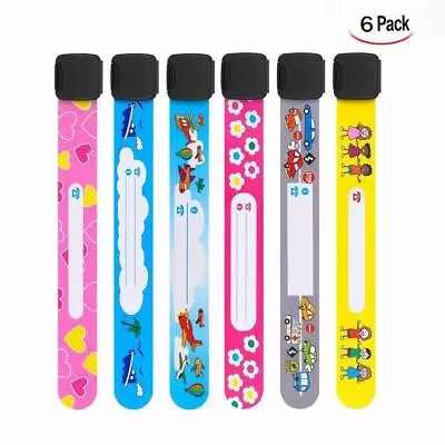 Kids Safety Identity Party Wristbands Wrist Band Various Characters 6 Pack • £6.45