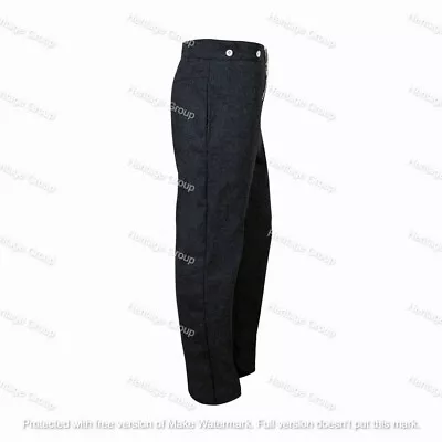 Civil War CS Officer's Gray Richmond Gray Butternut Black Wool Pants All Size • $59.20