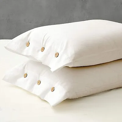 100% Cotton 300TC Melingo Pillowcases - 2 Pillow Cases Per Set King Queen Size • $10.99