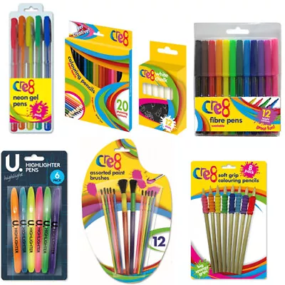 Kids Adults Colouring Pencils Colouring Pens Chalk Paint Brushes Highlighters  • £2.80